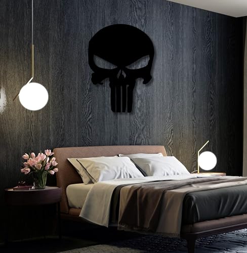 Image of TWIGGY Superhero 6mm MDF Wooden Wall Decor Art for Home, Office, or Gaming Room, Gift, Anime (pack of 1 | The Punisher)