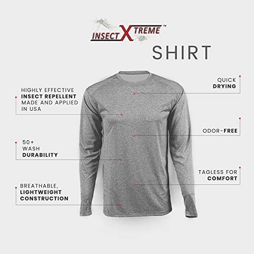 Insect Xtreme Performance Outdoor Shirt With Repelling Technology … (Grey, Small) #TOP6