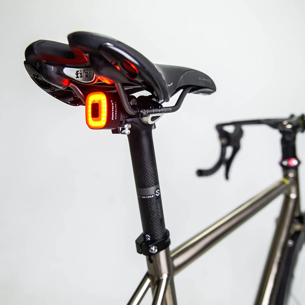 ENFITNIX Cubelite II Bike Tail Light,Brake Sensing Rear Lights,Waterproof, Ultra Bright LED Warning Back Lights,USB Rechargeable,Metal Design