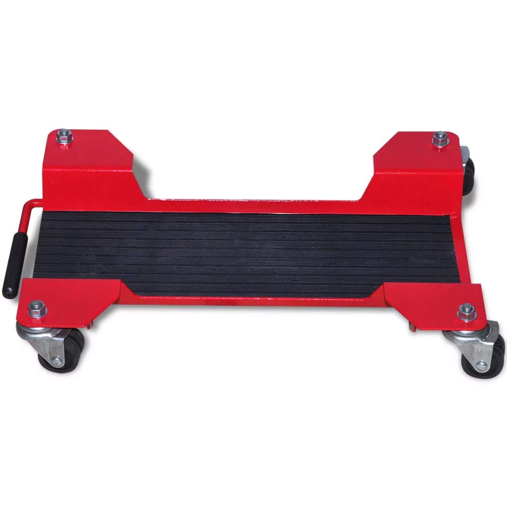 Motocicleta Dolly Center,Plataforma rodante dolly para motocicletas roja,60 x 41,5 x 8 cm