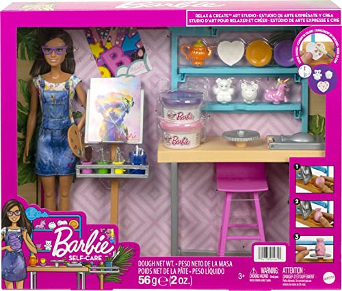 Barbie Relax y Crea Estudio de Arte con Muñeca y Accesorios miniatura 6