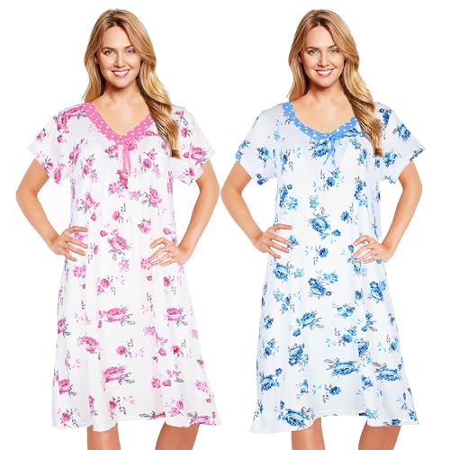 Image of Womens Nightgowns Sleepwear Soft Pajama Dress Nightshirts