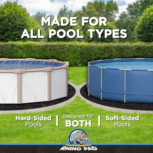 image for Rhino Pad 18 ft x 33 ft Oval Pool Liner Pad for Above Ground Pools | D