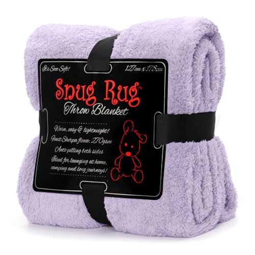 Snug Rug Lavendeldecke aus Sherpa-Fleece, flauschig luxuriös für Sofadecken, warme Winterdecke, weiche Überwürfe, 127 x 178 cm (50" x 70") – Ansicht 1