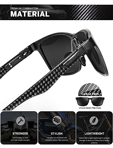 ANYLUV Mens Sunglasses Polarized Upgraded Carbon Fiber Temple Sun Glasses Fashion Driving with UV Protection3