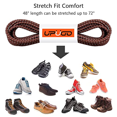 Image of UpUGo Elastic Shoe Laces, No Tie Shoe Laces Tieless for Kids, Adults, Elderly, One Size Fit All