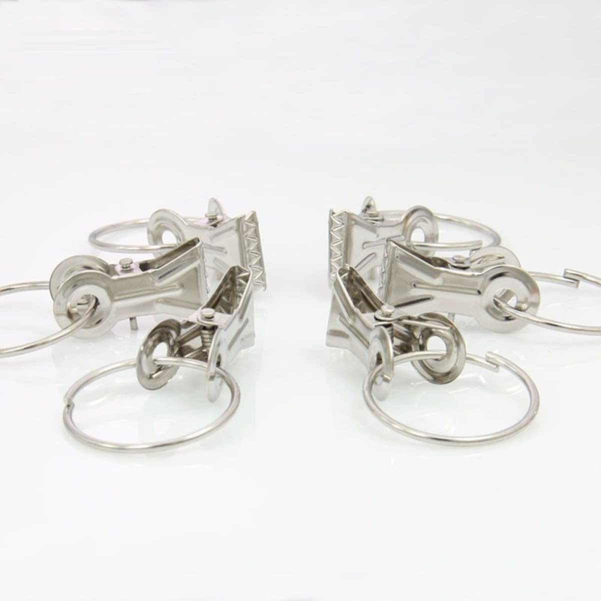 MAGICLULU 3 Sätze Gardinenclip Gardinenringe Mit Haken Clips Rostfreie Gardinenstange Vorhänge Vorhanghalter Gardinenring Mit Clip Vorhangverschluss Eisen Silver 20 Stück * 3
