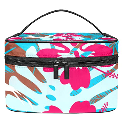 Trousse de maquillage et organisateur cosmétique voyage femme motif trèfle rose