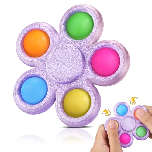 SCIONE 1Pack 3D Printed Fidget Toys for Kids 4-8 8-12, Hand Pop Fidget Spinners, Mini Sensory Fidget Spinner for Stress Relief, Desk Toys