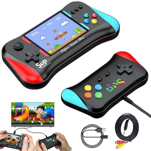 SUP Retro Handheld Game Console, 500 Classic Games, 3.5'' LCD Screen Handheld Video Game Console, Support 2 Players and TV Connection, Perfect for Travel, Great Gifts!
