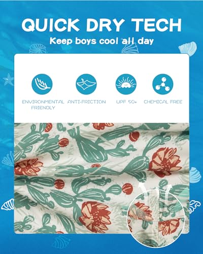 Image of SURF CUZ Boys Swim Trunks Toddler Swim Shorts UPF 50+ Bathing Suit for Boy Swimsuit Quick Dry Mesh Beach Boardshorts Swimwear