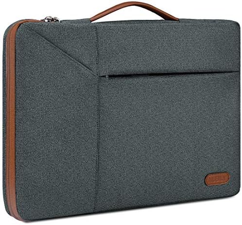 15-15.6 Inch Laptop Sleeve Case Briefcase Waterproof Shock Resistant Laptop Case Bag with Accessory Pocket Darkgrey
