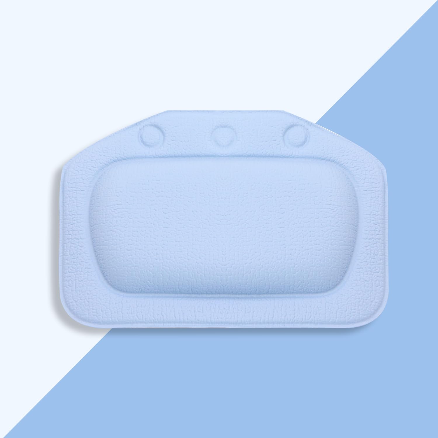 Almohada Bañera Baño Cojín Bañocon - 3 Ventosas Antideslizantes Tecnología 4D Air Mesh Cuello Ergonómica, Waterproof Bath Headrest Bathtub para Todas Las Bañeras, SPA en Casa Bañera de Hidromasaje