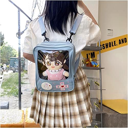 Kawaii Backpack Ita Bag for Daily Use, Shoulder Bag Cute Y2K Itabag Daypack Mini Purse Harajuku Style Durable Backpack (blue)