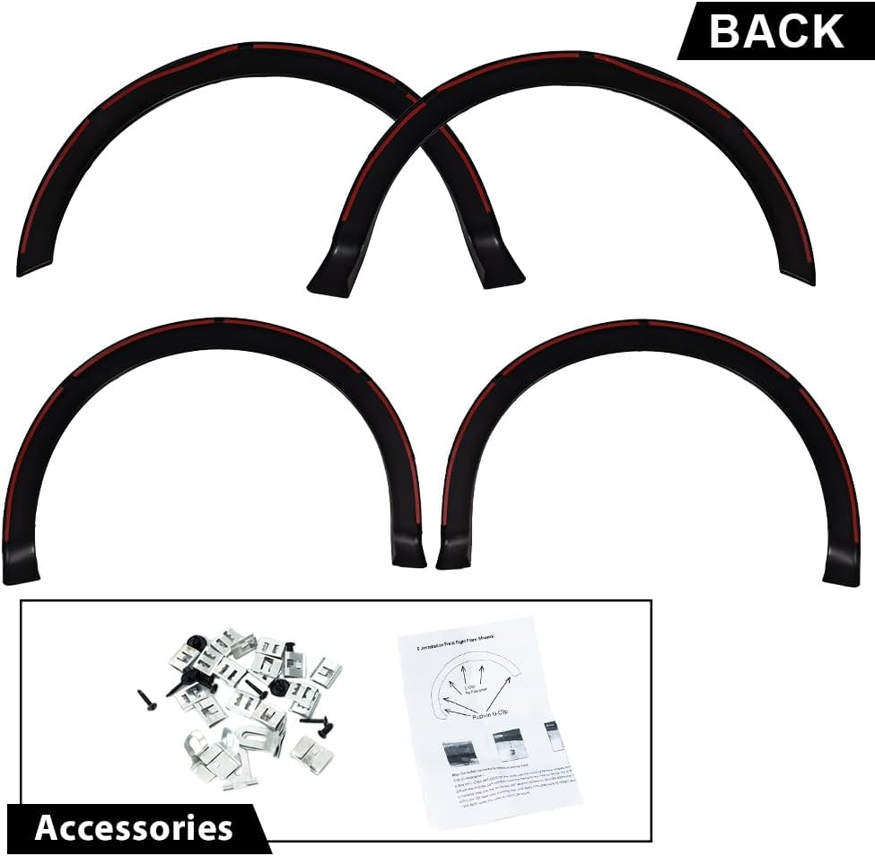 ANDPLAY Fender Flares 4PCS Compatible With Ford F150 2009-2014 Styleside with 67.0" / 78.8" / 97.4" bed length models only (NOT not fit Platinum and Raptor models) Factory Style