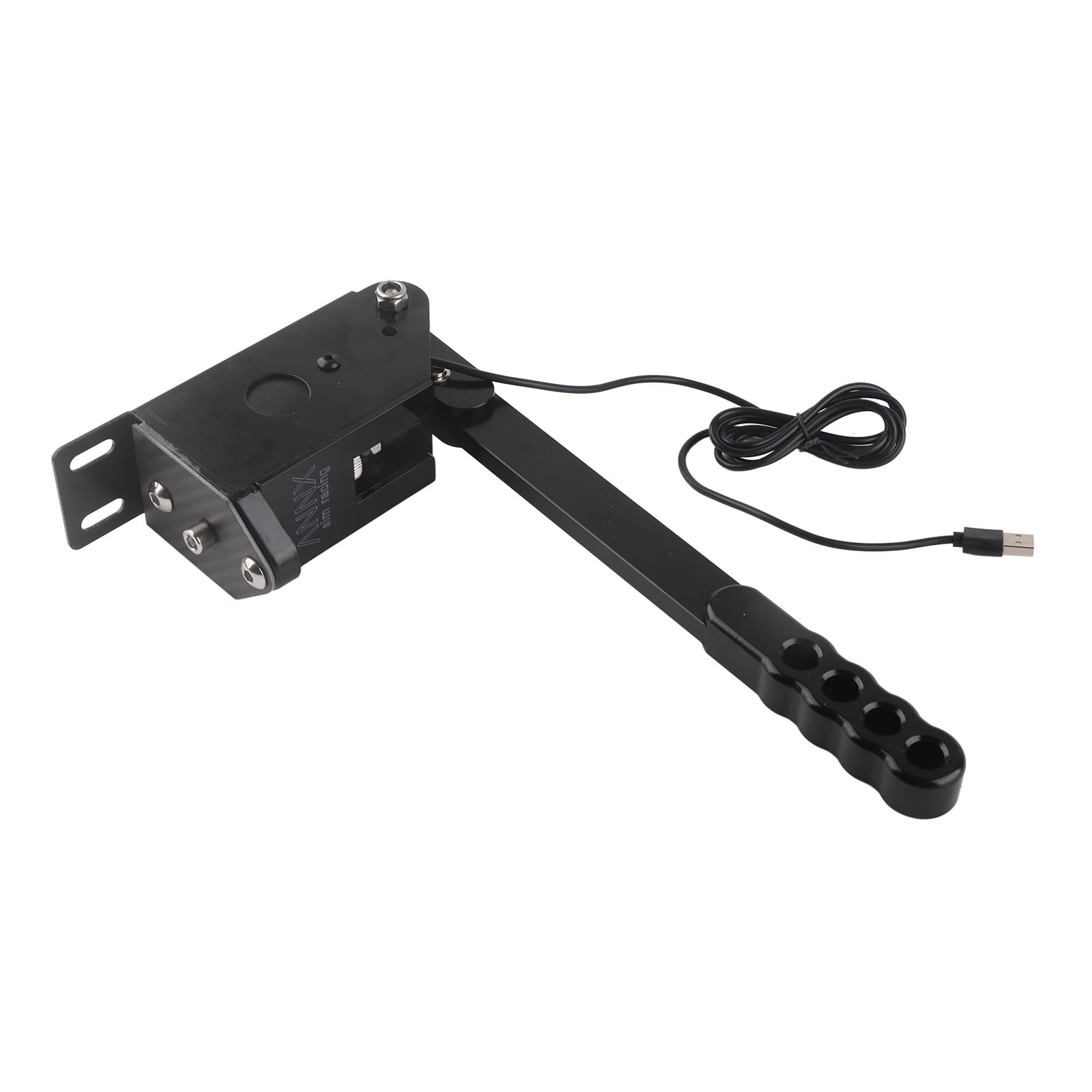 Cryfokt Periferiche di Gioco per PC Durevoli a 64 Bit USB con Freno a Mano Universale per Giochi di Corse SIM T500, Lega di Alluminio