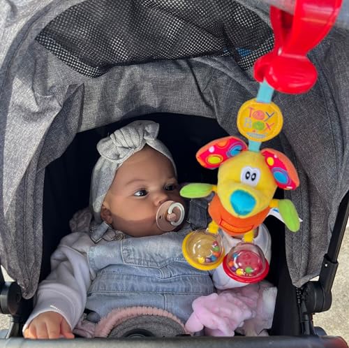 Playgro 40017 Klipp Klapp Maus mit Rassel zur Befestigung am Kinderwagen