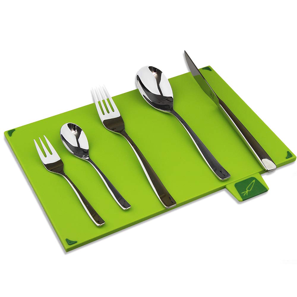 CS Kochsysteme 043254 sztućce, stal nierdzewna, 30-częściowy, srebrny, 38 x 28,3 x 4,40 cm
