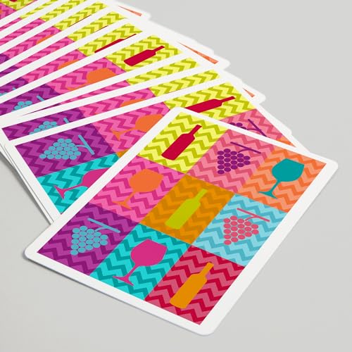 Lantern Press Wine Icons Pop Art 52 Cartas Poker miniatura 5