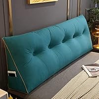 BAGASI Comfortabel lendenkussen leesrugleuning kussen driehoekig hoofdeinde kussen bed wig kussen groot leeskussen voor erker tatami bank slaapkamer, wit, 150 x 50 x 23 cm
