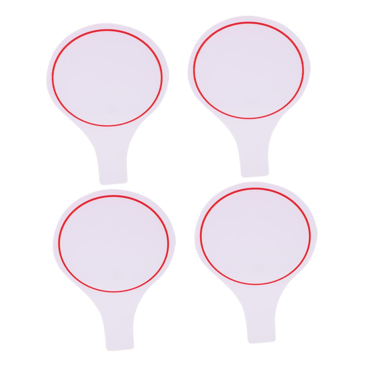 balacoo 4Pcs Handheld Dry Erase Paddle Single Sided Quiz Game Scoreboard for Competitions Outdoor Events Lightweight Portable Writing Boards