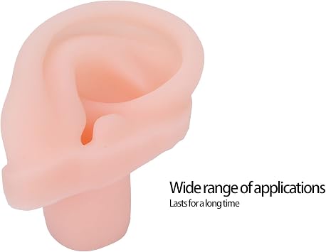 Silicone Demonstration Ear Model, Soft Simulation Right Ear with Suction Cup Base