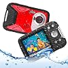 Heegomn Waterdichte digitale camera voor kinderen, 16 MP Full HD 1080P, 8-voudige digitale zoom, onderwatercamera voor…