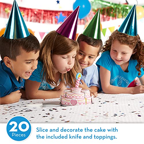 Melissa & Doug Triple-Layer Party Cake Wooden Play Food Set - Birthday Cake Pretend Food Play Set for Toddlers, Kids Ages 3+ - image 2