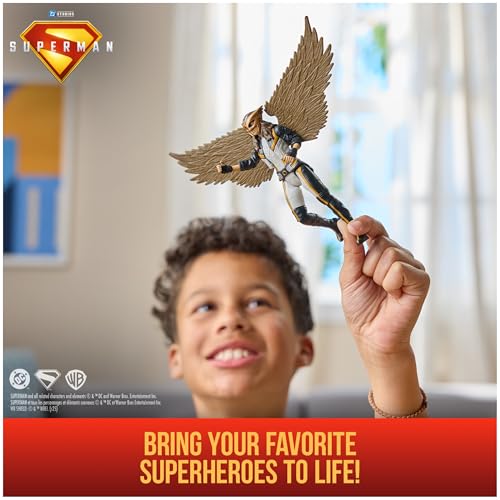 Image of DC Comics, Superman, Hawk Girl, 6-Inch Action Figure, Authentic Superman Movie Styling, Super Heroes Kids Toys for Boys and Girls Ages 4 and Up