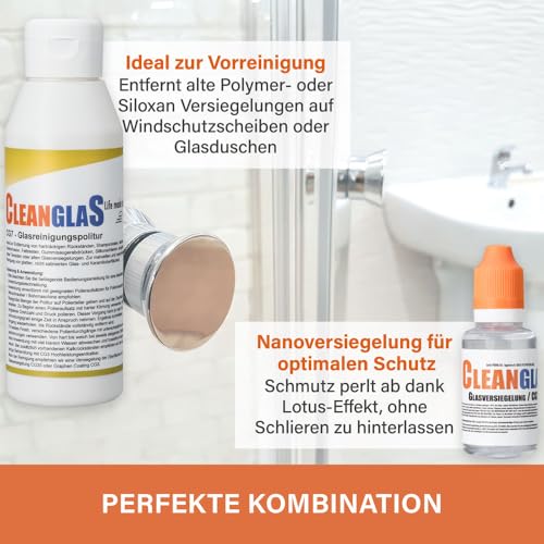 Nanoversiegelung CleanglaS für Dusche und Glasoberflächen