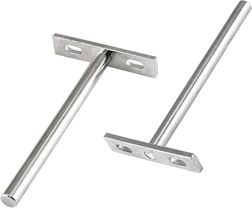 Miniatura 9 de Luomorgo 4 soportes flotantes de 3 pulgadas, soporte oculto para estantes flotantes de madera, tornillos y tapones de pared incluidos