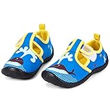 nerteo Boys Beach Sandals Kids Aqua Water Shoes for Pool, Camp Royal Blue/Whale US 9 Toddler