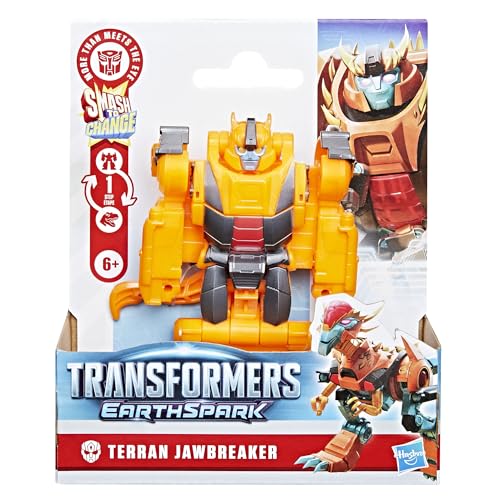 Transformers EarthSpark, Smash Changers de 1 Paso, Figura de acción de Terran Jawbreaker