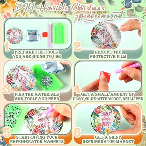 30 imanes decorativos Diamond Art Motipuns miniatura 5