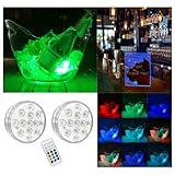 In Shine Light Up Champagne Bucket and Tip Jar, Led Light 16 Colors for Ice Beer Bucket and Beverage Tub, Bar Accessories for Party Decoration with Remote - 2pcs