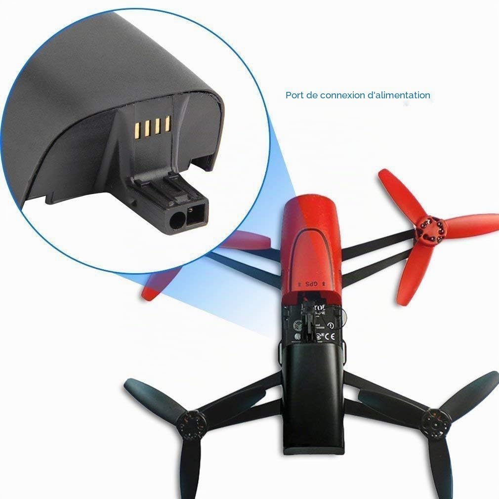 Lot de 2 batteries de rechange 2500 mAh 11,1 V pour quadrirotor Parrot Bebop Drone 3.0