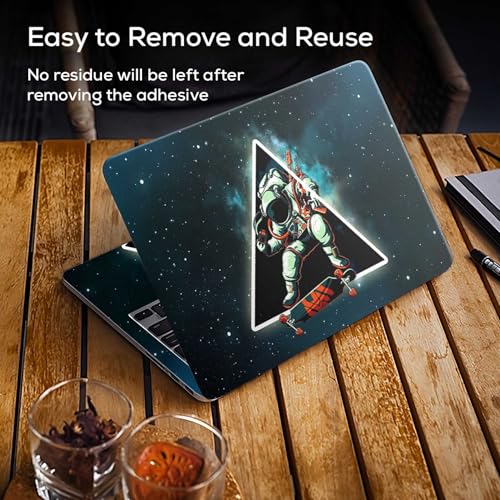 Image of Galaxsia Astronaut Full Body Vinyl Laptop Skin /Sticker /Cover Upto 15.6 Inches Laptops Laminated-Removable-HD Quality Compatible for Hp-Dell-Sony-Lenovo-Asus etc.(15x10 Inches)