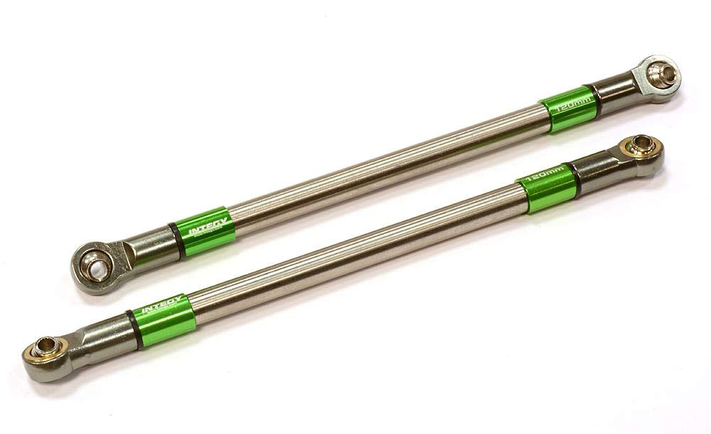 Integy RC Model C25818GREEN Machined 120mm Titanium Suspension Links (2) for Axial SCX-10 & Other Crawlers