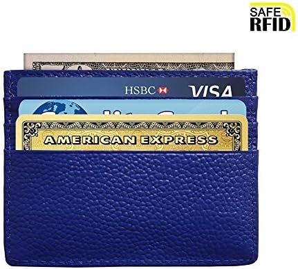 Slim Front Pocket Minimalist Inserts Credit Card Mens Wallet Genuine Leather Small Size With Chain