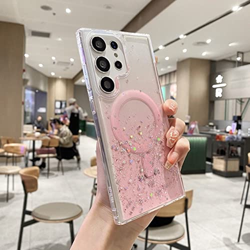 Coque Téléphone Magnétique Rose pour Samsung Galaxy S23 Plus TPU Souple Antichoc