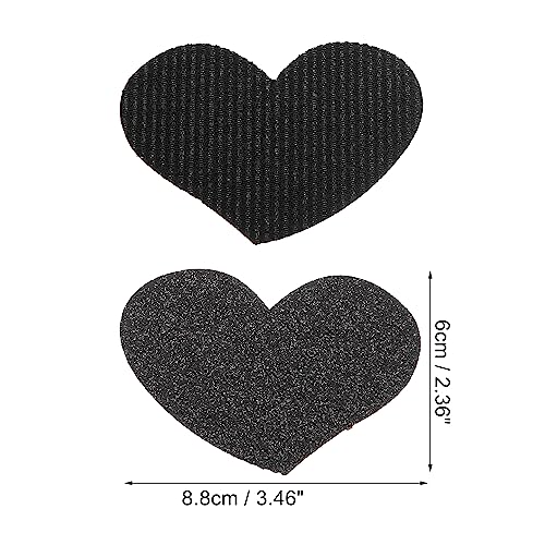 VOCOSTE Hair Fixed Pads, forma de corazón, negro, 2 piezas | Pegatina mágica, parche para flequillo, para niñas y mujeres miniatura 4