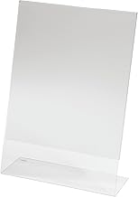 SIGEL TA210 30.2 x 21.5 x 8 cm A4 Vertical Table Display Stand, for Countertop, Catering, Office, Wedding, Etc, UV Resistant, Acrylic, Transparent, 1 Piece