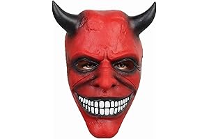 The Black Phone Mask Red Demon Scary Costume Mask