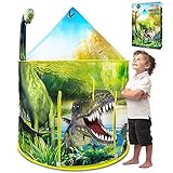 Nice2you Dinosaur Play Tent for Kids, Realistic Dinosaur Design Playhouse for Boy Girl Aged 2 3 4 5 6 7 8 Years - Indoor & Outdoor Foldable Toddler Toy Tent with Carry Bag for Birthday