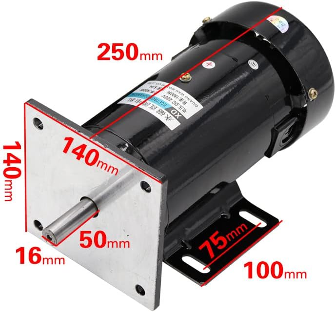 Davitu DC Motor - 220V permanent magnet DC motor 500W high power high torque motor high speed speed motor adjustable speed adjustable direction - (Speed(RPM): 3600rom, Voltage(V): Round)