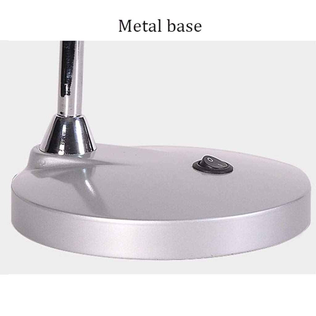 MYBA Lámpara de mesa LED de escritorio, regulable, lámpara de oficina, portátil, botón de lectura, trabajo en casa, oficina, bajo consumo, lámpara de mesita de noche (color: amarillo)