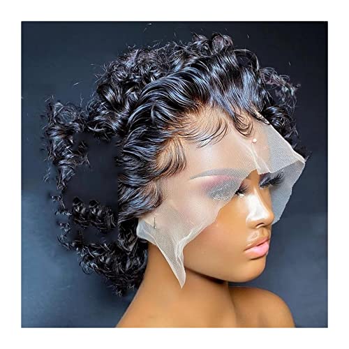 Perruque cheveux humains bouclés 13x1 avec dentelle transparente