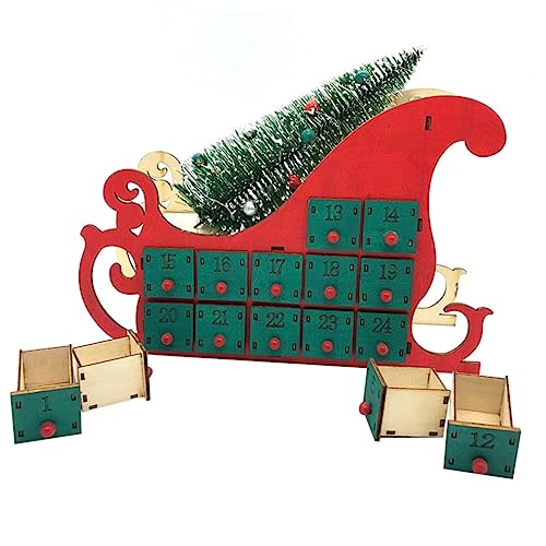 Calendrier de compte à rebours Anneome en bois, cadeau idéal de Noël - 2