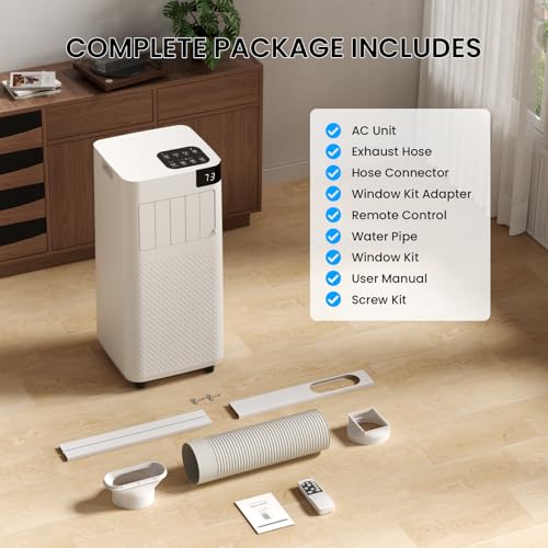 Augsmile Portable Air Conditioner 16,000 BTU with WiFi App Control, 5-in-1 AC Unit (Cool, Fan, Dehumidifier, Sleep, Timer) for Rooms up to 850 sq ft, Leak-Proof Design, Window Kit - Image 6