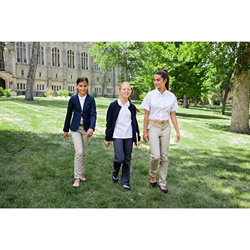 Image of French Toast Girls' Short Sleeve Stretch Pique Polo Shirt